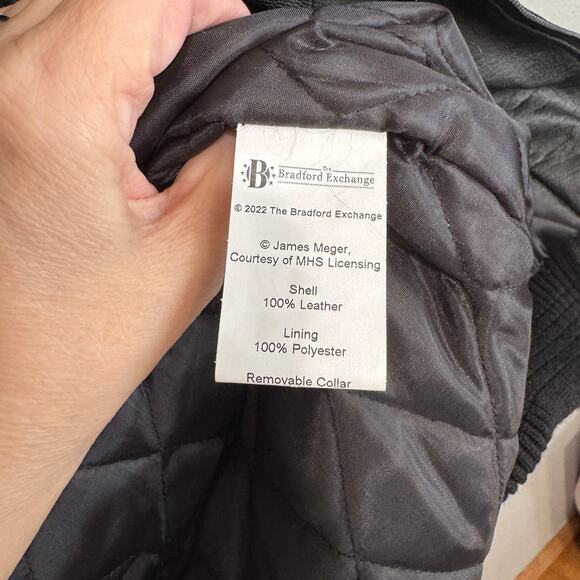 Bradford Exchange James Meger Spirits Of The Pack Leather Bomber Jacket XL - Picture 6 of 8